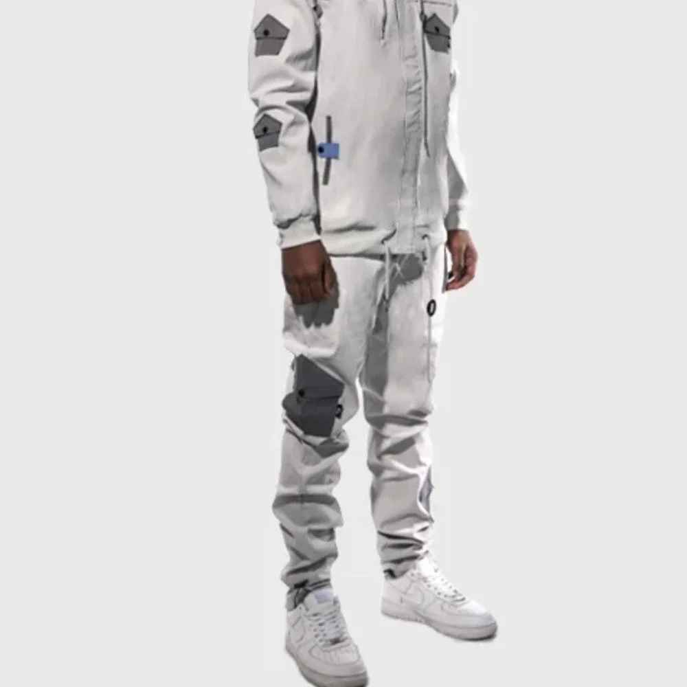 The Hideout Clothing Frosty Nylon Track Cargo Windbreaker Pants Small 30 New Tag